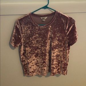Velvet Cropped Shirt